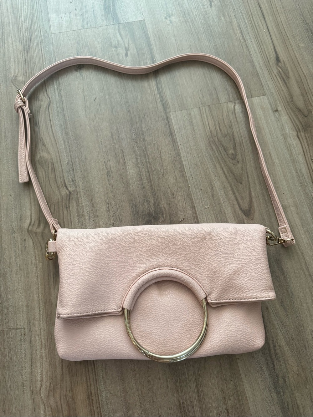 Call It Spring Blush Pink Crossbody with Gold Ring